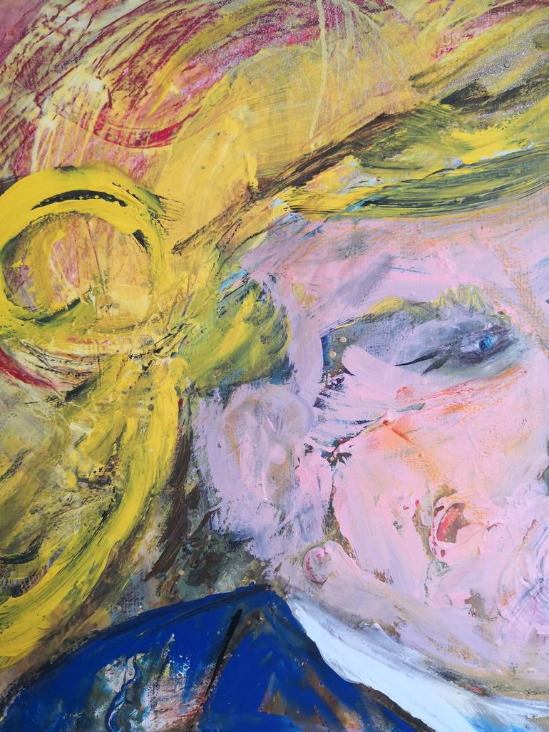 Original Abstract Expressionism Pop Culture/Celebrity Painting by Rio Charkrabarti Bitch Art