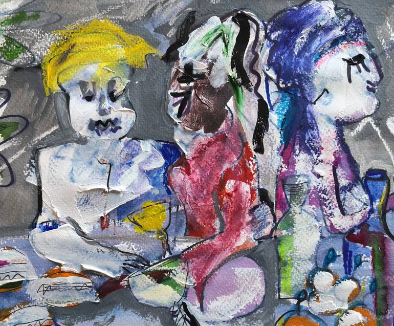 Original Abstract Expressionism Pop Culture/Celebrity Painting by Rio Charkrabarti Bitch Art