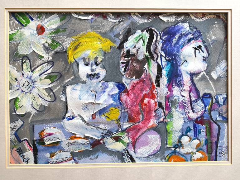 Original Abstract Expressionism Pop Culture/Celebrity Painting by Rio Charkrabarti Bitch Art