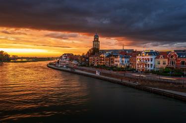 Orange Sunset Deventer and Welle Quay - Limited Edition of 50 thumb