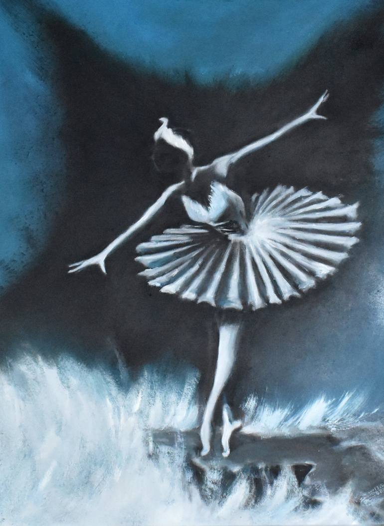 The Swan Lake Painting by Lukas den Svarte | Saatchi Art