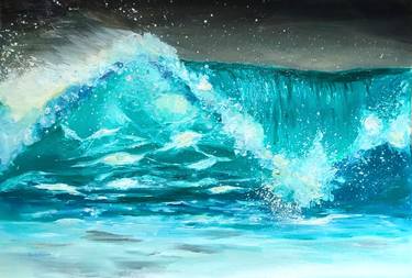 Print of Expressionism Seascape Paintings by Aparna Sunil