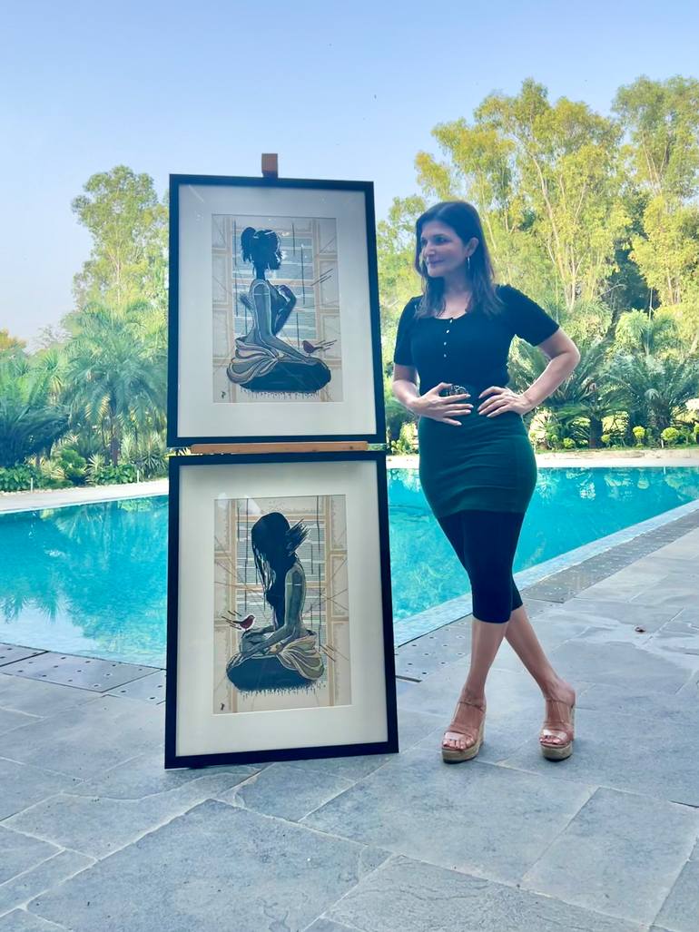 Original Abstract Expressionism Abstract Painting by Puja Bhakoo