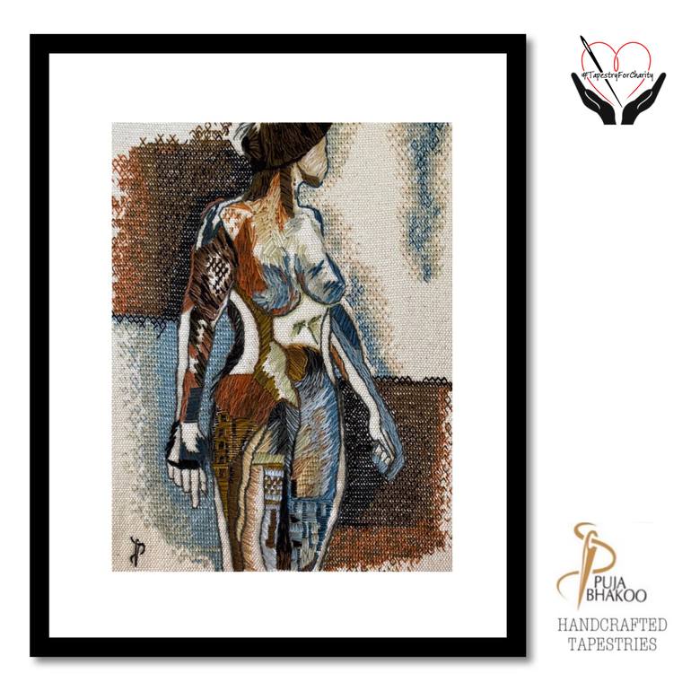 Original Abstract Expressionism Nude Painting by Puja Bhakoo