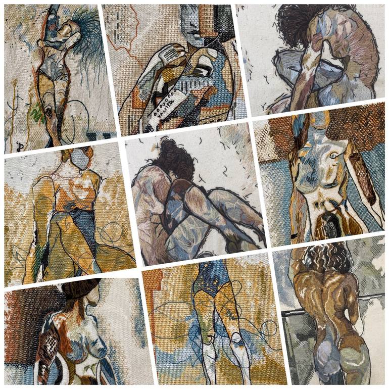 Original Abstract Expressionism Nude Painting by Puja Bhakoo