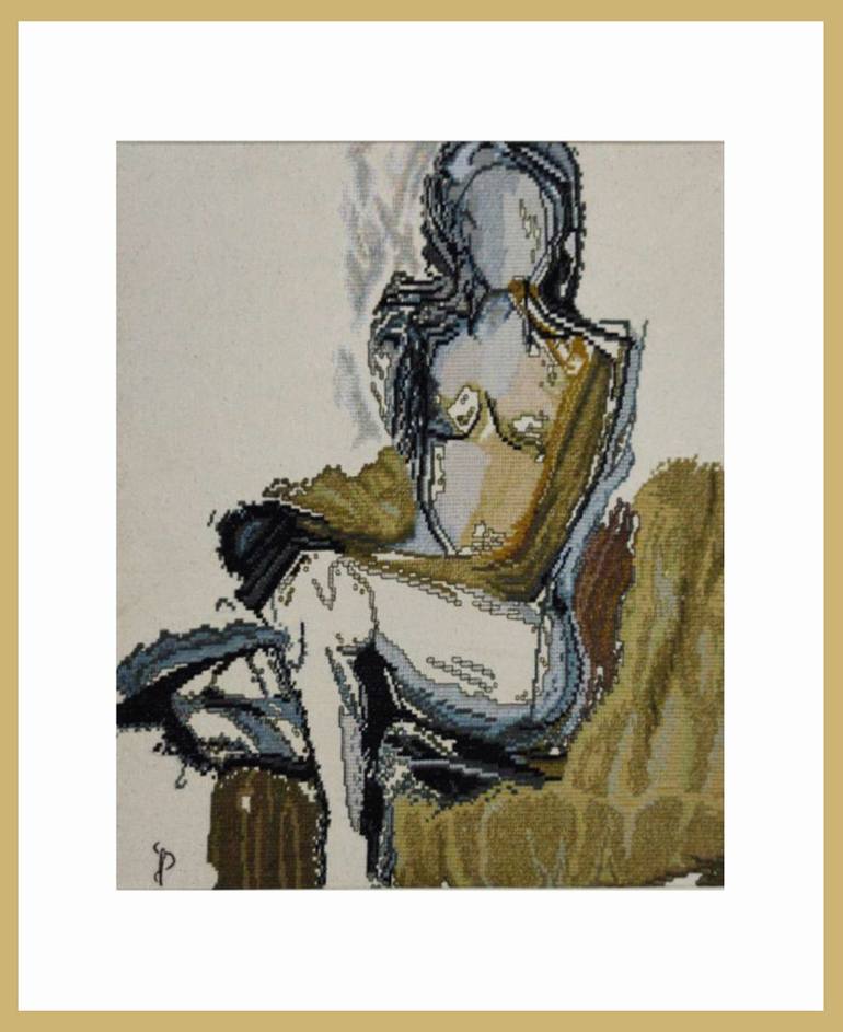 Original Abstract Expressionism Nude Painting by Puja Bhakoo