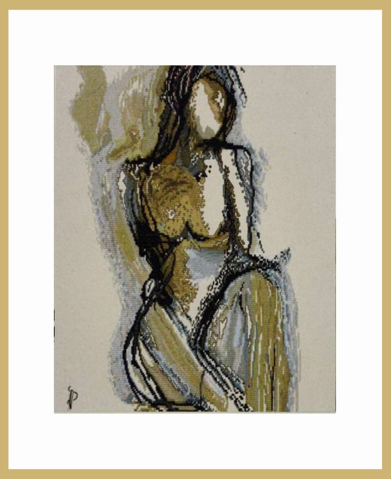 Original Abstract Expressionism Nude Painting by Puja Bhakoo