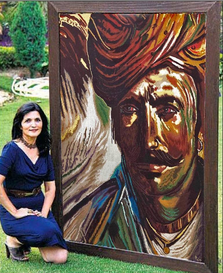 Original Folk People Painting by Puja Bhakoo
