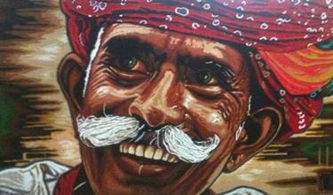 Original Folk Portrait Paintings by Puja Bhakoo