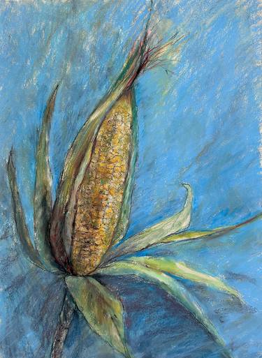 YELLOW CORN- Pastel on paper, for the kitchen, dining room thumb