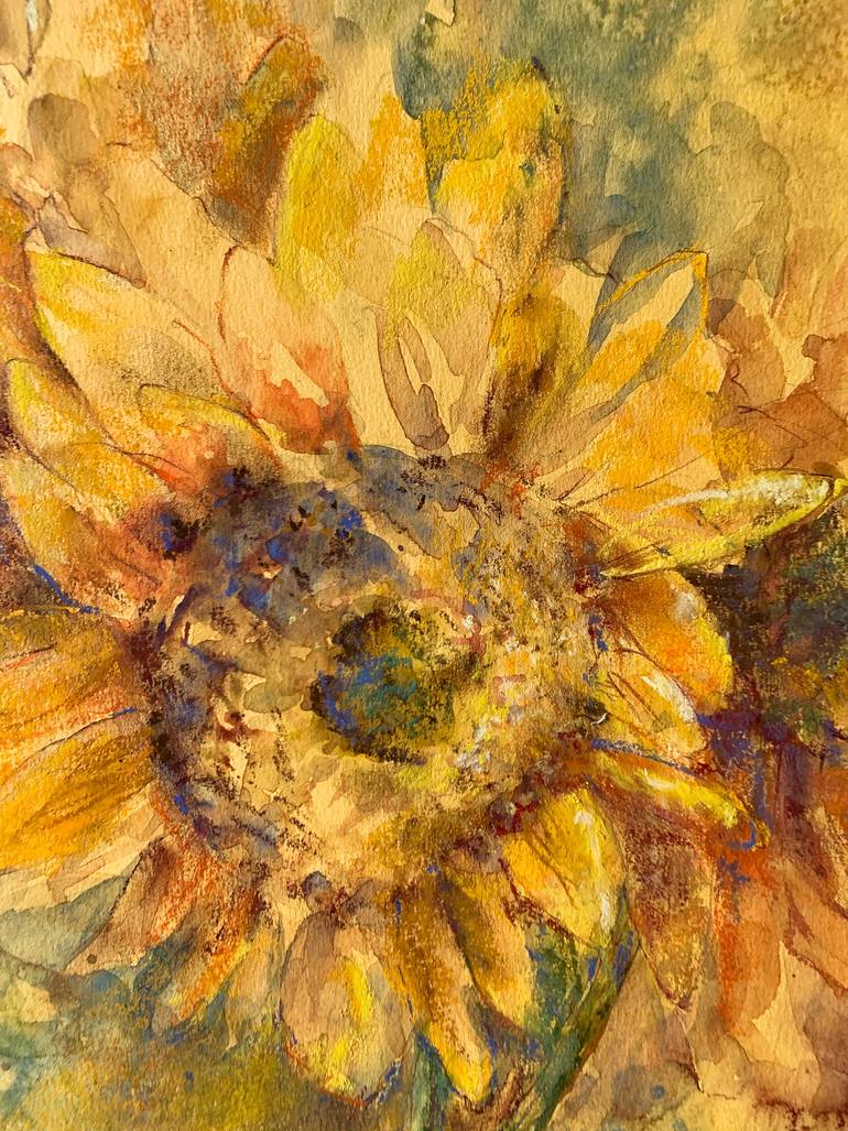 Original Art Deco Floral Painting by Tatsiana Ilyina