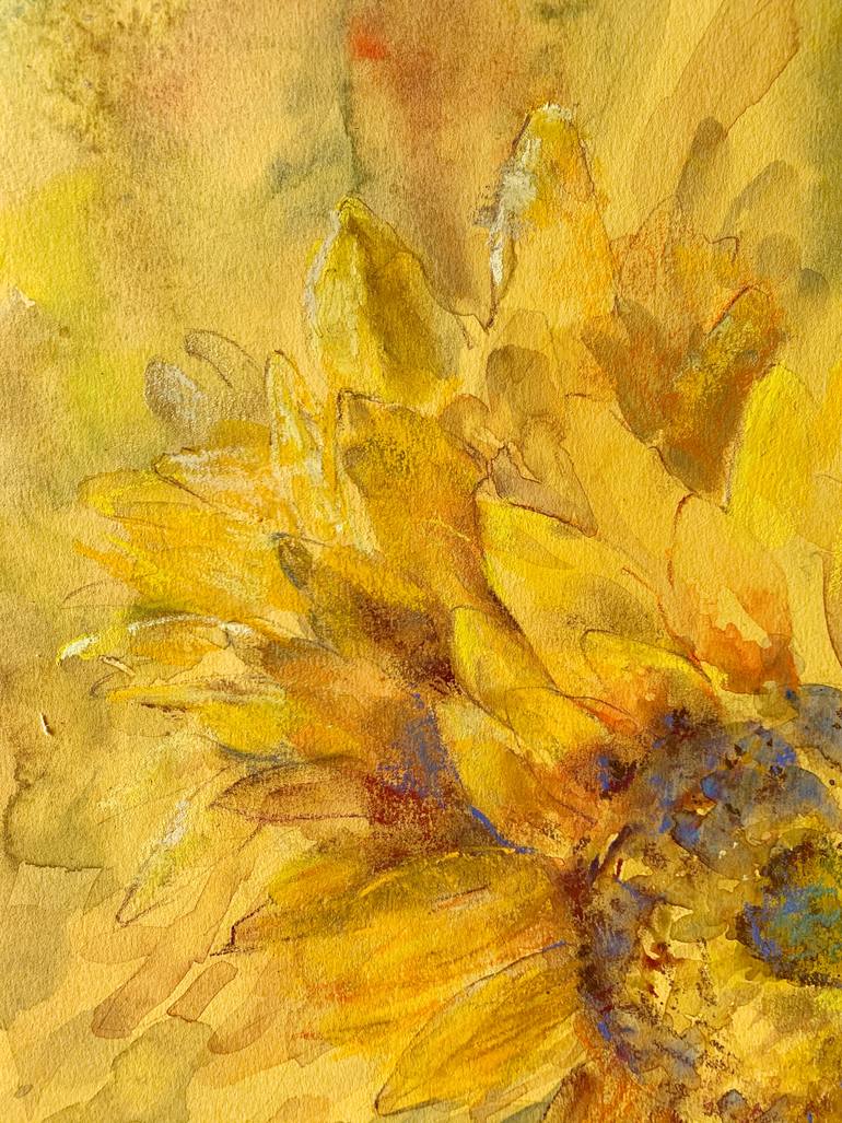 Original Art Deco Floral Painting by Tatsiana Ilyina