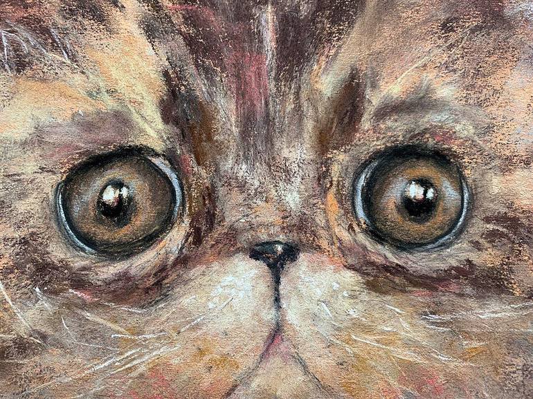 Original Expressionism Cats Drawing by Tatsiana Ilyina