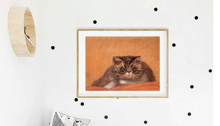 Original Expressionism Cats Drawing by Tatsiana Ilyina