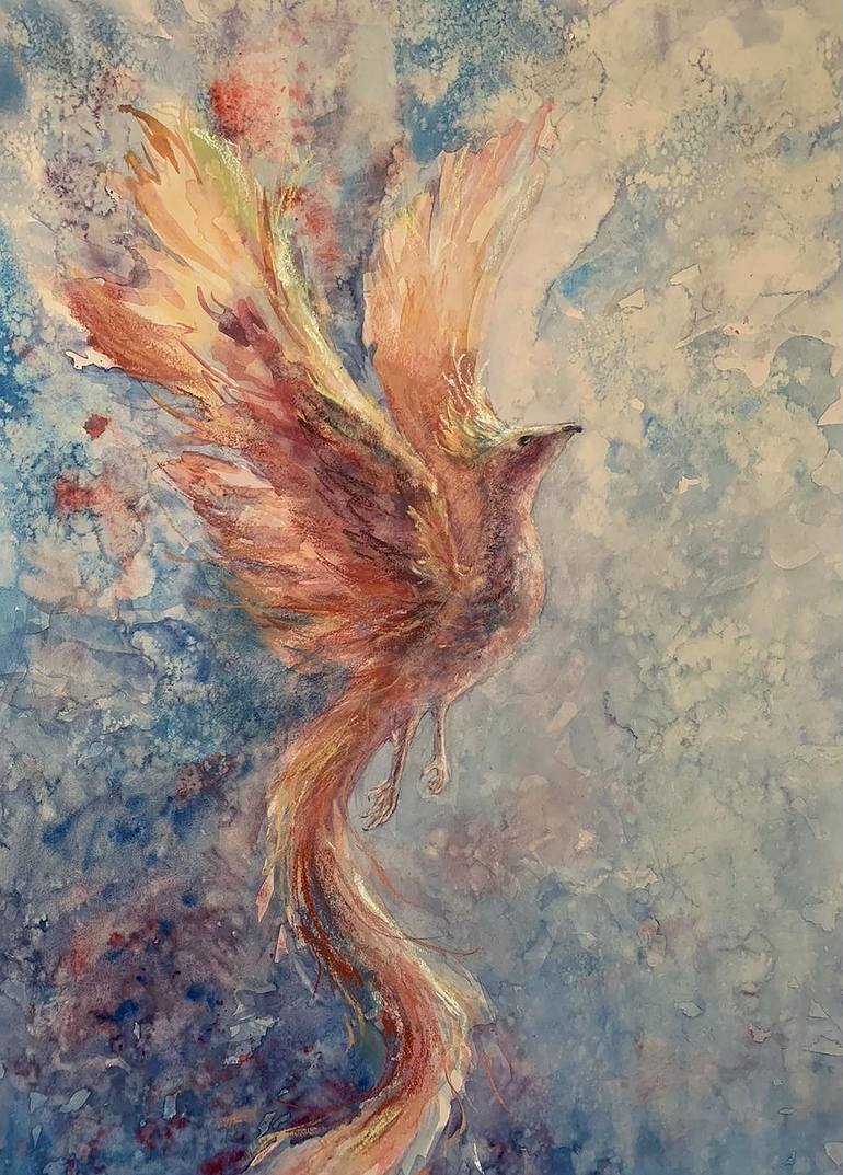 How to Draw a Phoenix with Water-Soluble Graphite Pencils
