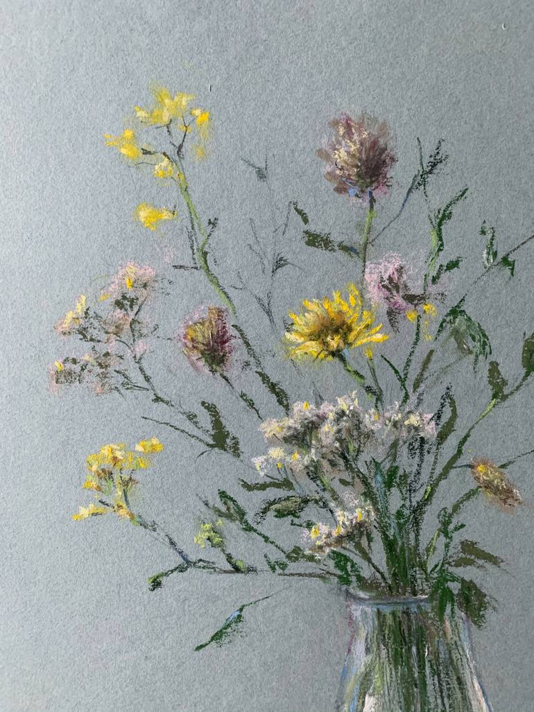 Original Abstract Expressionism Floral Drawing by Tatsiana Ilyina