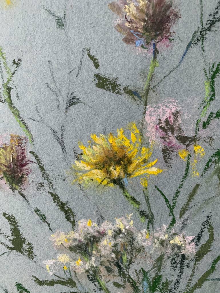 Original Abstract Expressionism Floral Drawing by Tatsiana Ilyina