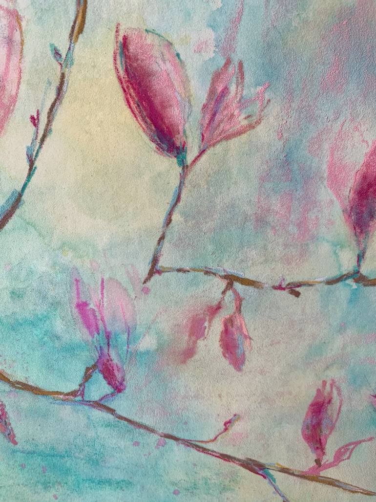 Original Expressionism Floral Drawing by Tatsiana Ilyina
