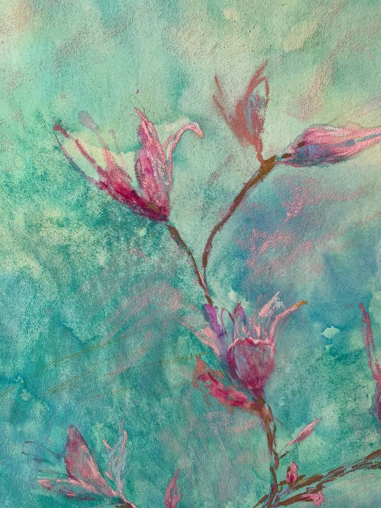 Original Expressionism Floral Drawing by Tatsiana Ilyina