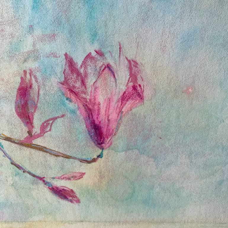 Original Expressionism Floral Drawing by Tatsiana Ilyina