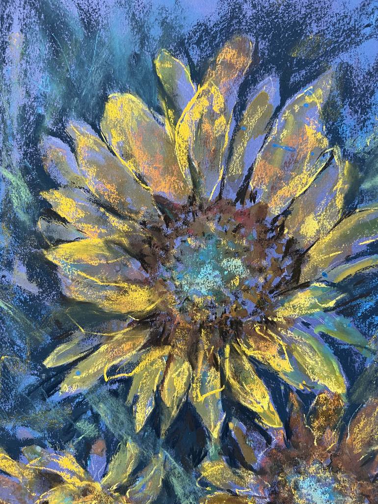 Original Art Deco Floral Mixed Media by Tatsiana Ilyina