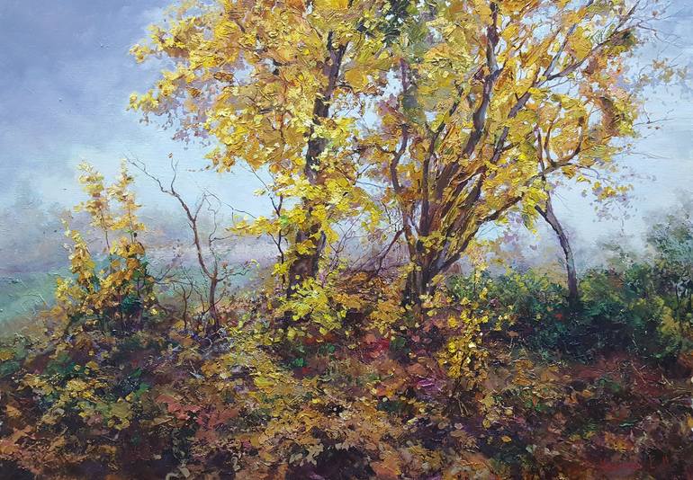 The fall colors Painting by Irik Musin Lana Musina-Medvetskaia ...