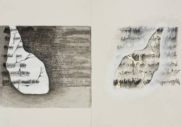 Original Black & White Calligraphy Drawing by Huma Shoaib