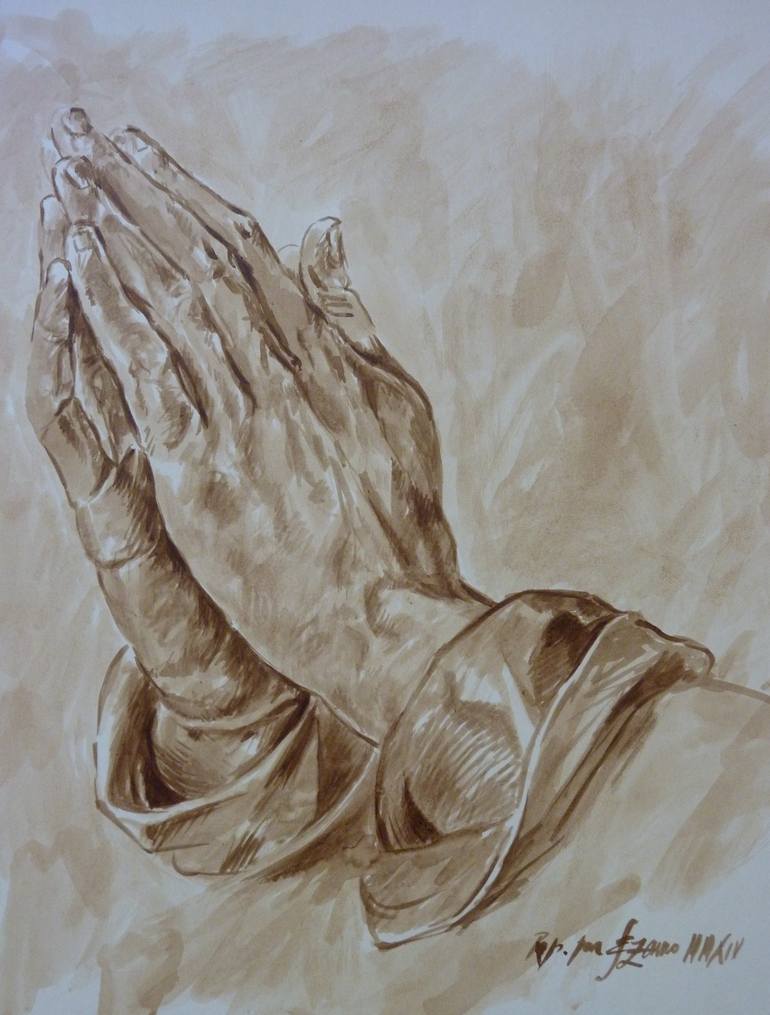 Praying Hands Painting By Sergio Zamorano Saatchi Art   1888676 HSC00001 7 