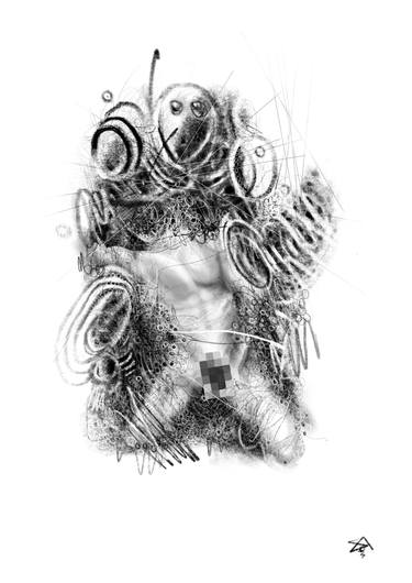 Original Black & White Erotic Digital by Steve Chivalry