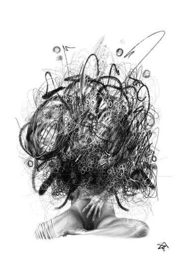 Original Black & White Erotic Digital by Steve Chivalry