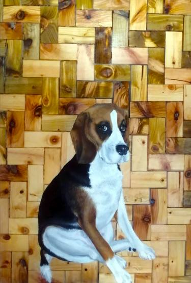Print of Portraiture Dogs Paintings by Steve Chivalry