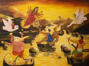 Original Religion Paintings by Swapan Kumar Sarkar
