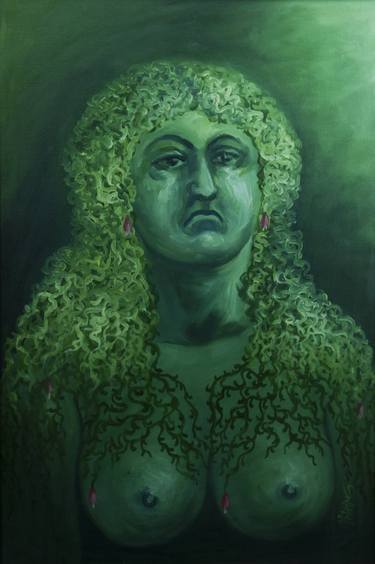 Print of Portrait Paintings by Swapan Kumar Sarkar