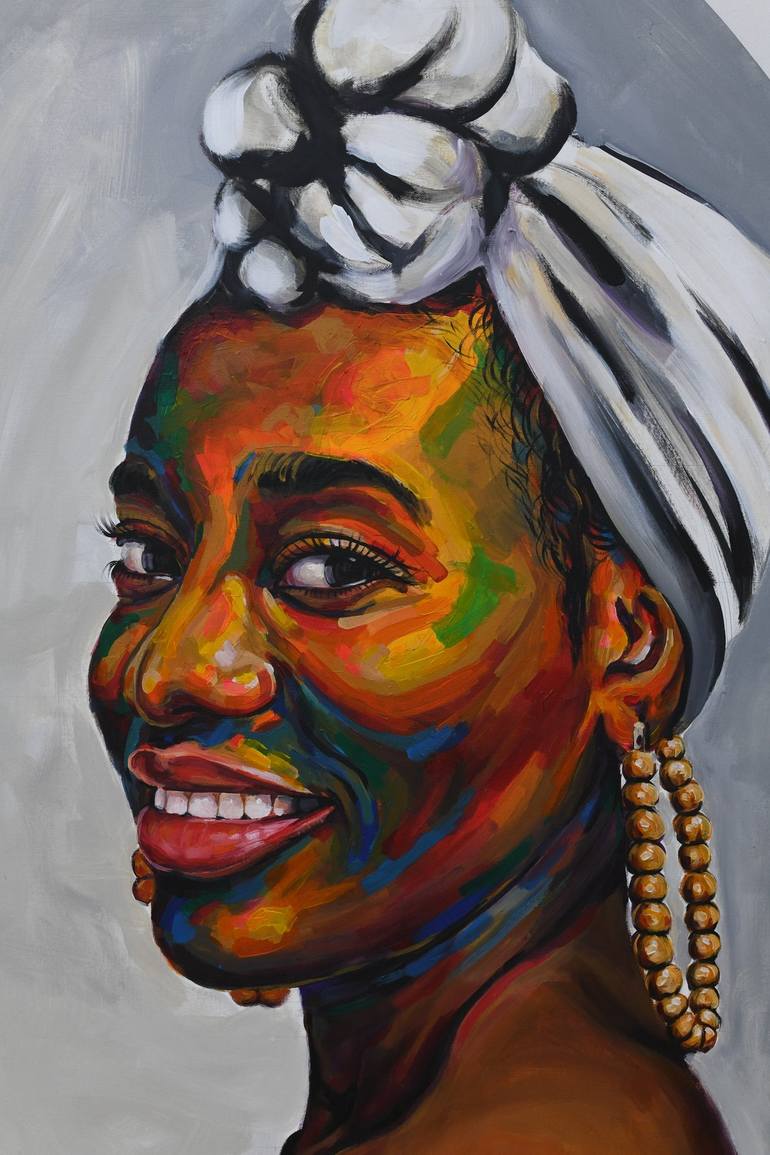 Original Portrait Painting by Damola Ayegbayo