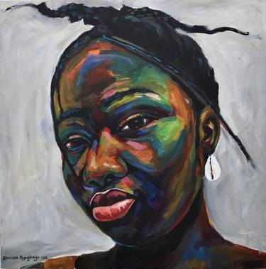Original Contemporary Portrait Paintings by Damola Ayegbayo