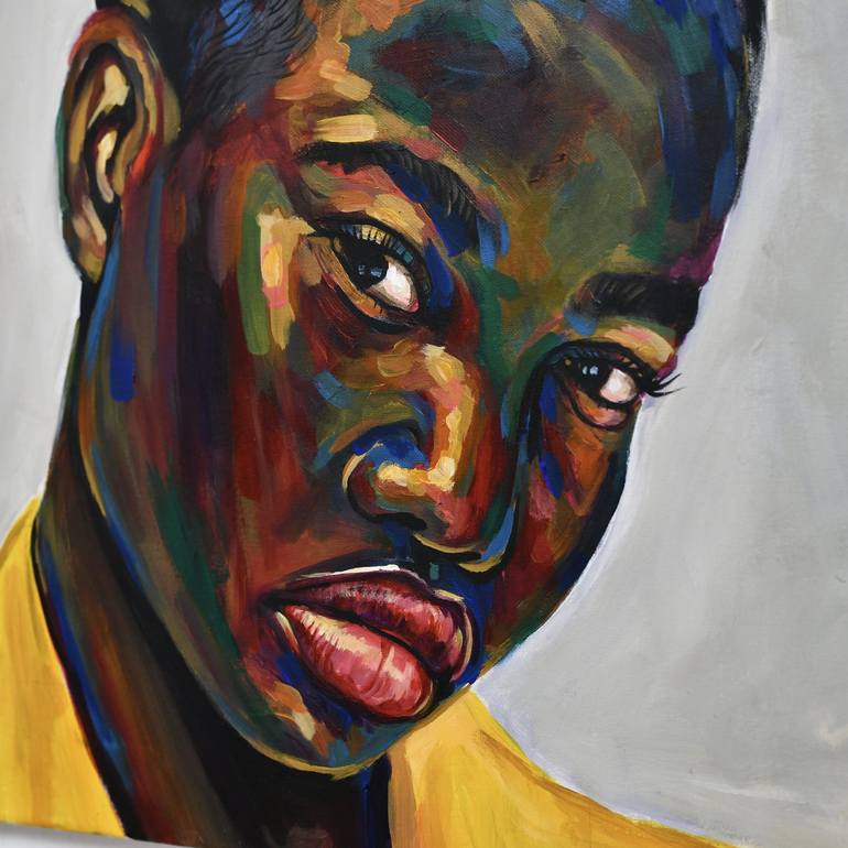 Original Contemporary Portrait Painting by Damola Ayegbayo