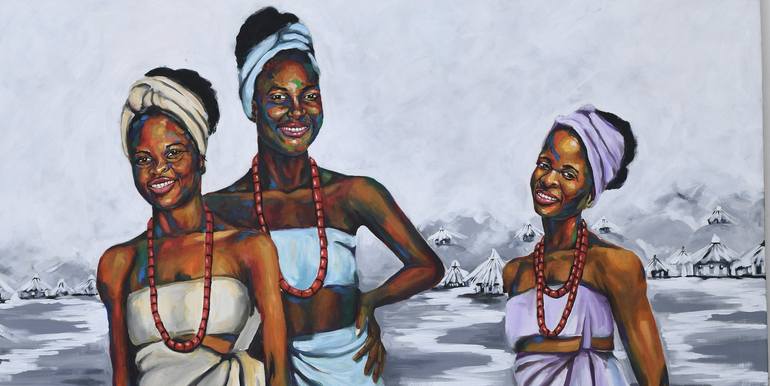 Original Women Painting by Damola Ayegbayo
