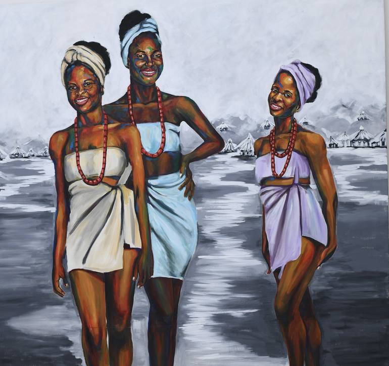 Original Women Painting by Damola Ayegbayo