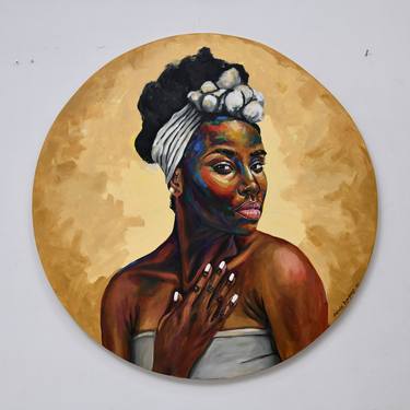 Original Figurative Portrait Paintings by Damola Ayegbayo