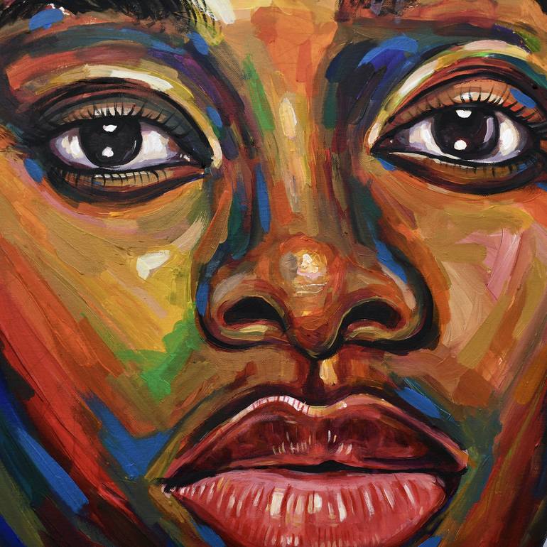 Original Portrait Painting by Damola Ayegbayo