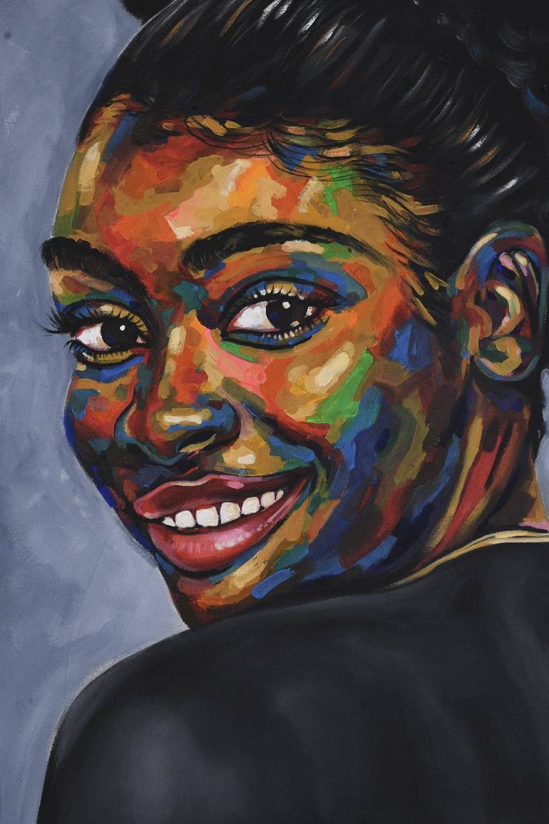 Original Portrait Painting by Damola Ayegbayo