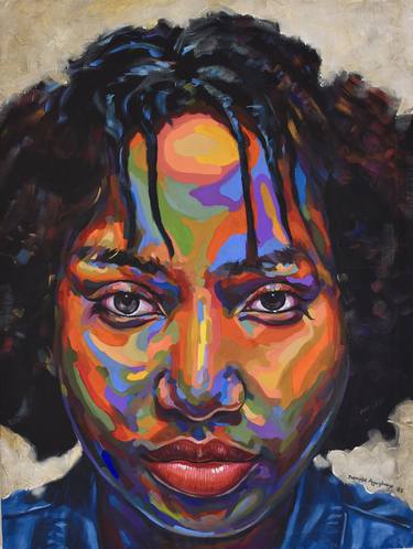 Print of Fine Art Portrait Paintings by Damola Ayegbayo