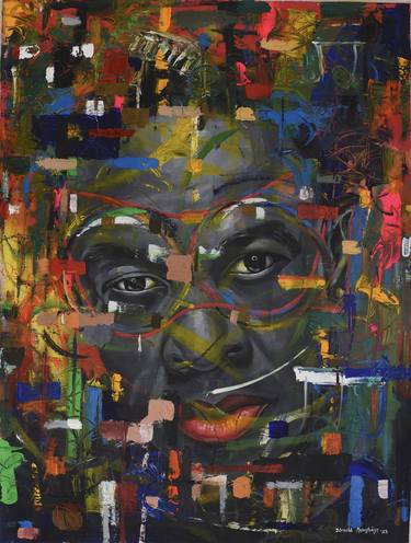 Print of Abstract Expressionism Portrait Paintings by Damola Ayegbayo