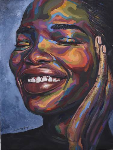 Original Contemporary Portrait Paintings by Damola Ayegbayo