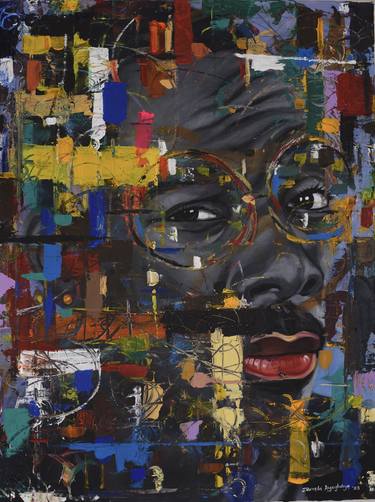 Original Portrait Painting by Damola Ayegbayo