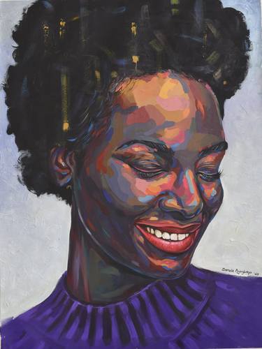 Original Abstract Expressionism Portrait Paintings by Damola Ayegbayo