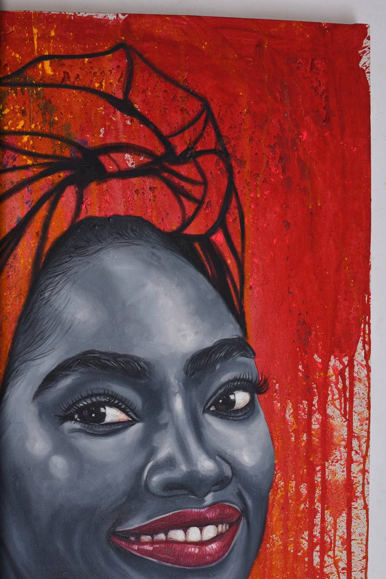 Original Art Deco Women Painting by Damola Ayegbayo