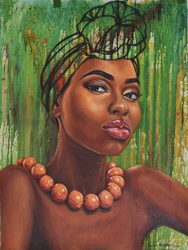 Original Abstract Expressionism Women Paintings by Damola Ayegbayo