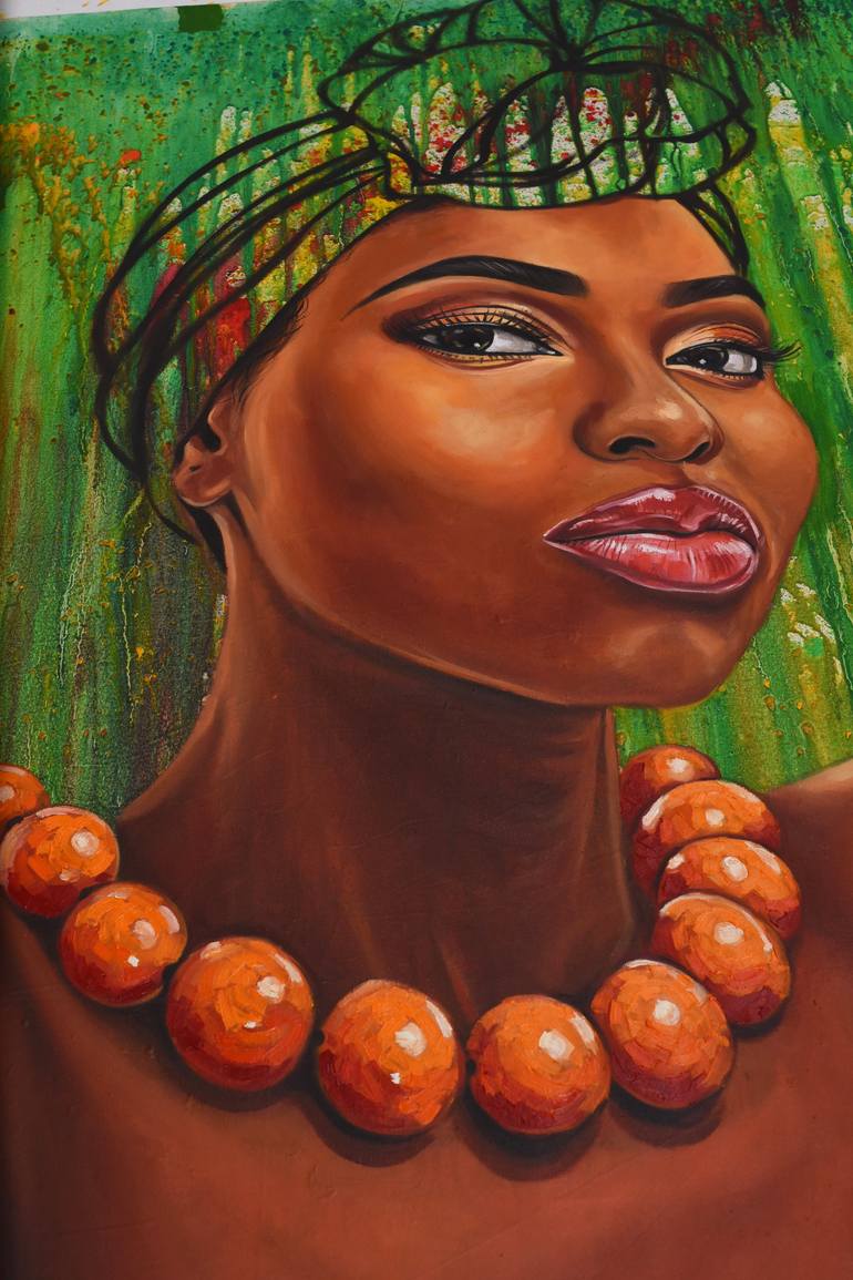 Original Abstract Expressionism Women Painting by Damola Ayegbayo