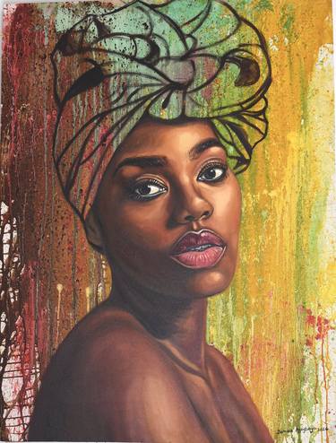 Original Contemporary Women Paintings by Damola Ayegbayo